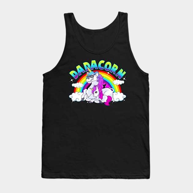 Dadacorn Unicorn Dad And Baby Tank Top by savariya